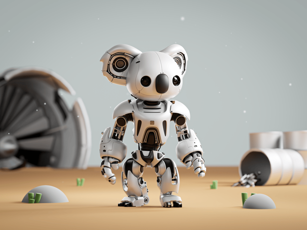 White koala robot